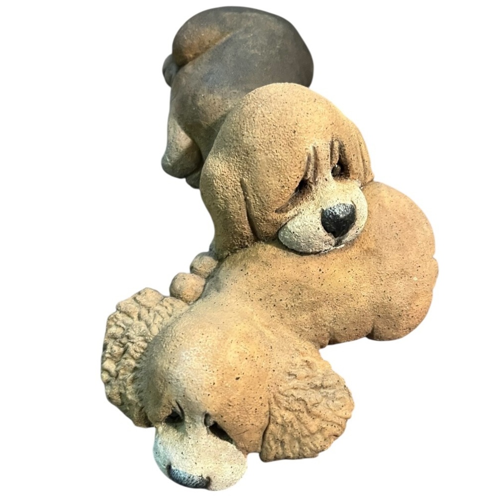Lou Rankin’s 1993 Little creations lying dogs  “Partners” cocker spaniel/beagle